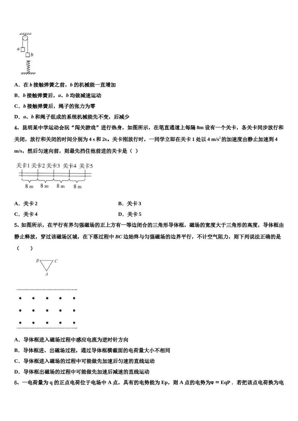 2024年上海市同济中学高三最后一模物理试题含解析.doc_第2页