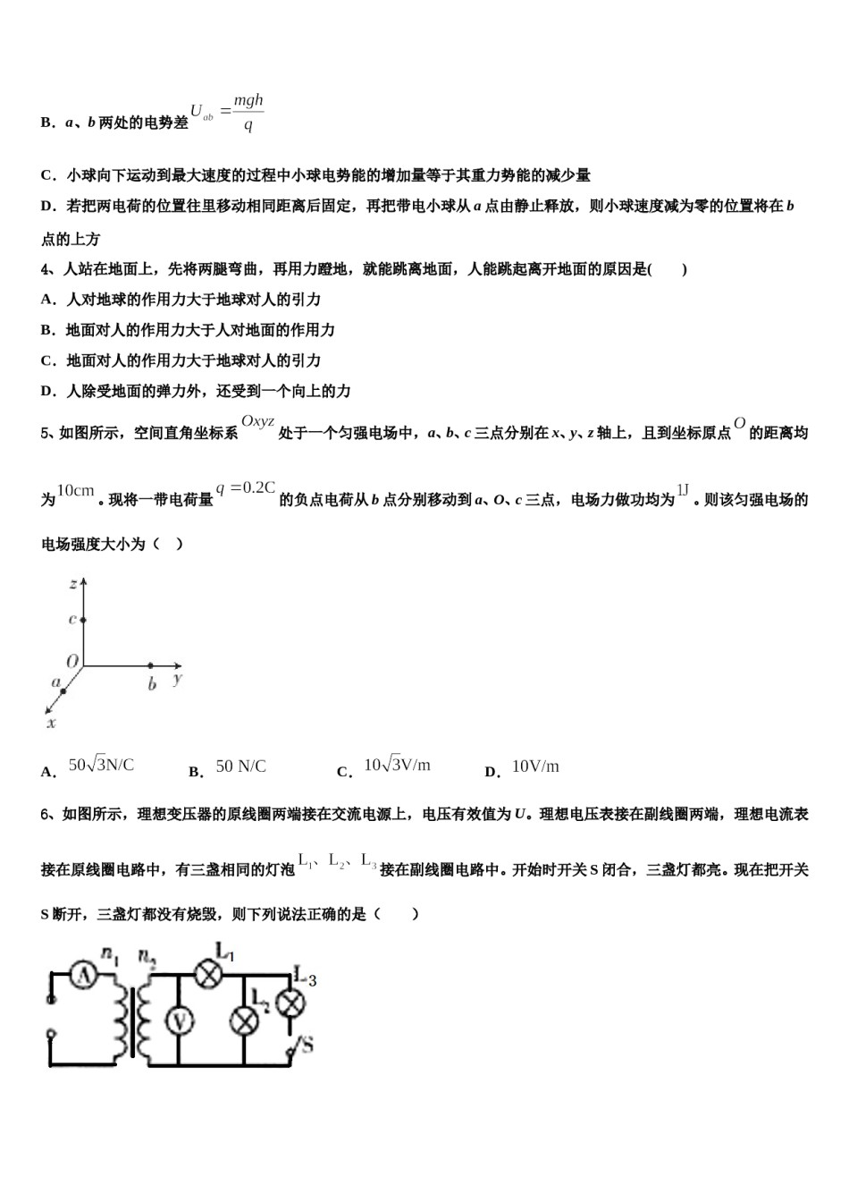 2024年上海市大团中学高考冲刺物理模拟试题含解析.doc_第2页