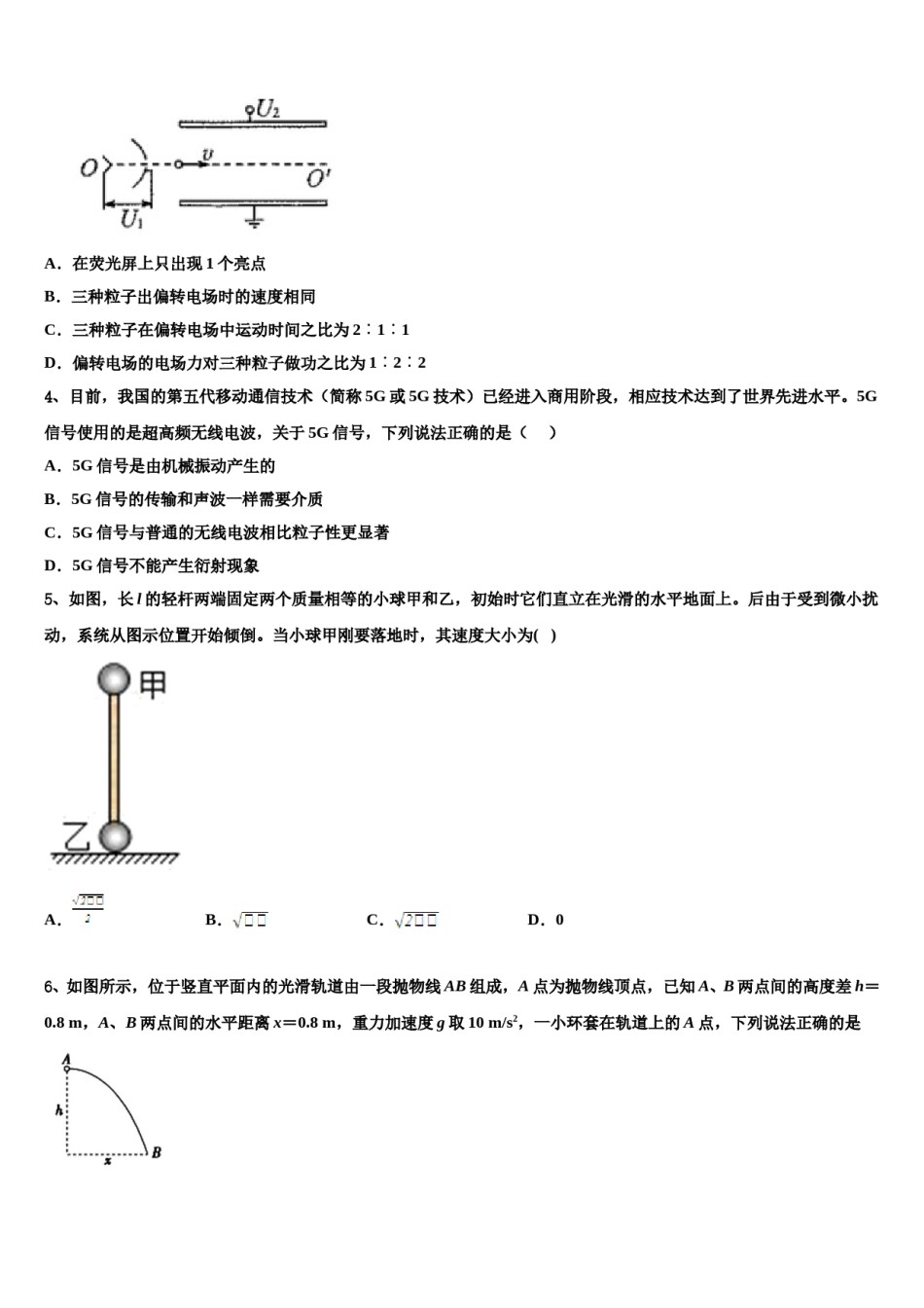 2024年上海市奉贤区高考压轴卷物理试卷含解析.doc_第2页