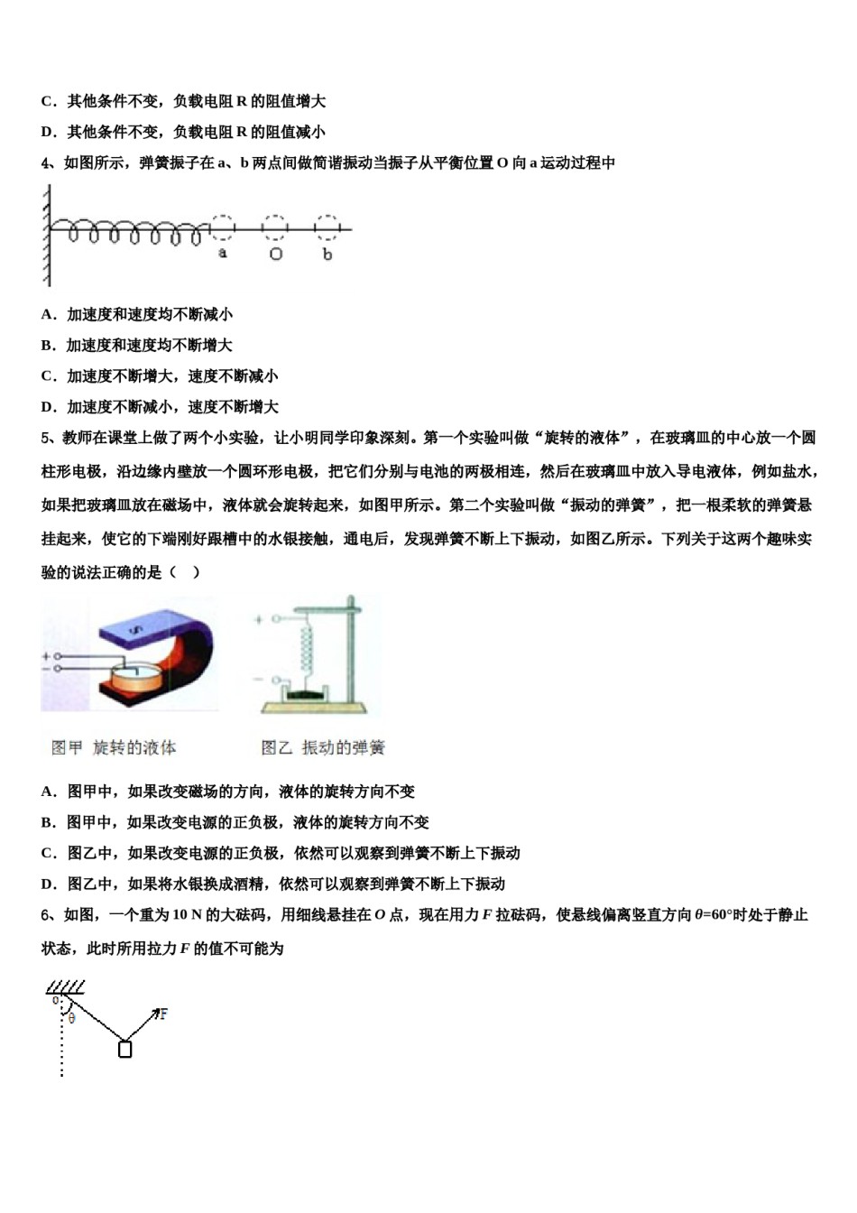 2024年上海新川中学高三下学期一模考试物理试题含解析.doc_第2页