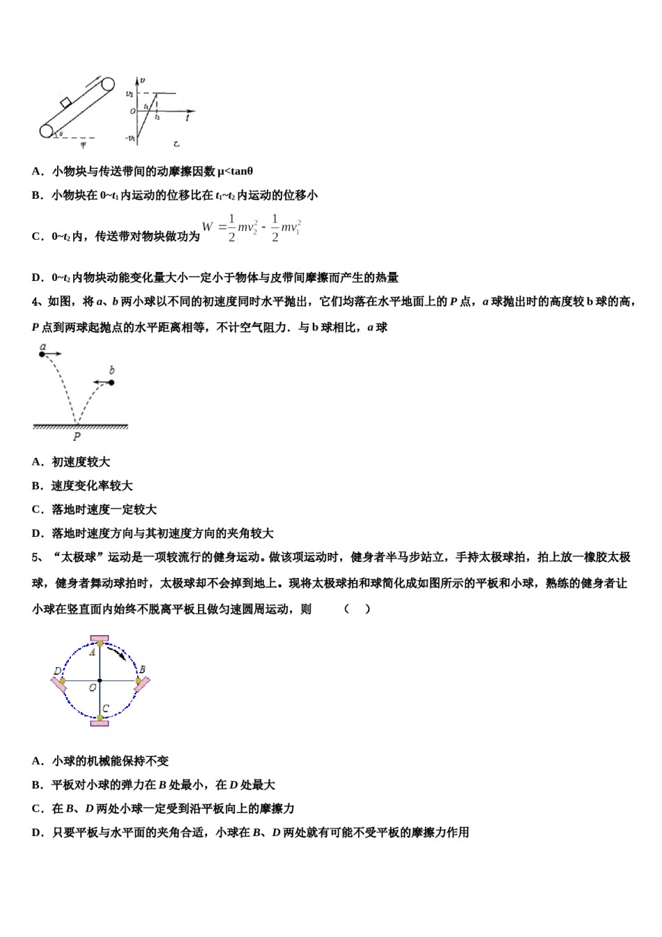 2024年东莞市东方明珠学校高三3月份第一次模拟考试物理试卷含解析.doc_第2页