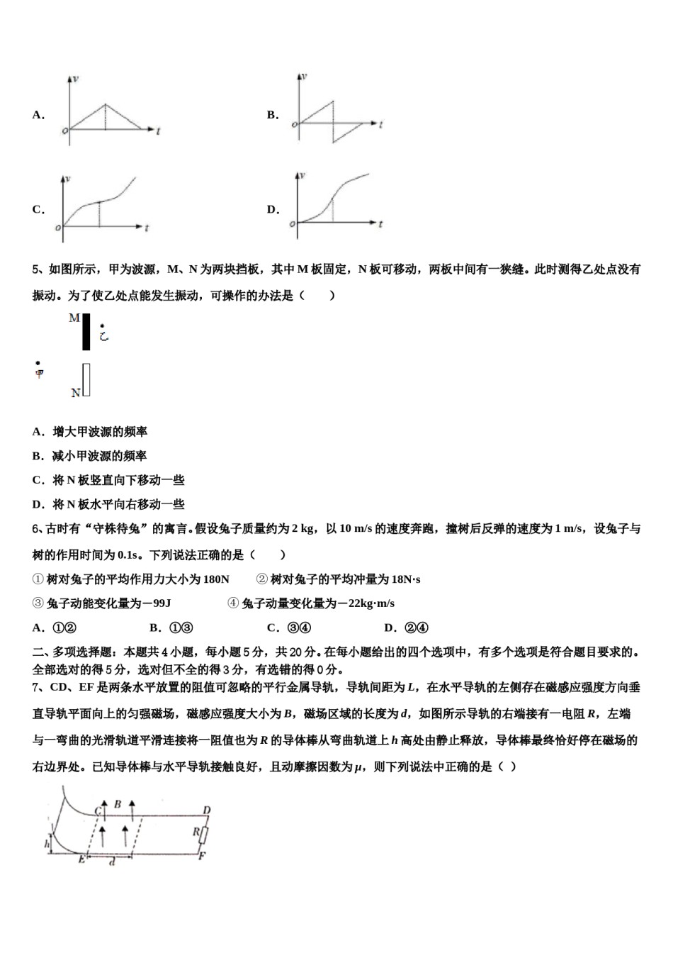 2024年云南省巧家县第三中学高考冲刺押题（最后一卷）物理试卷含解析.doc_第2页