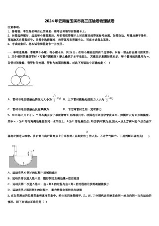 2024年云南省玉溪市高三压轴卷物理试卷含解析.doc