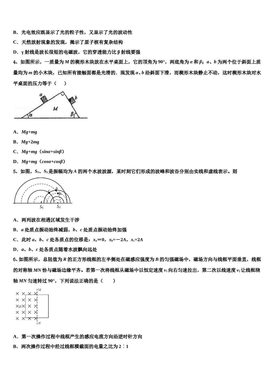 2024年吉林省梅河口五中高考临考冲刺物理试卷含解析.doc_第2页