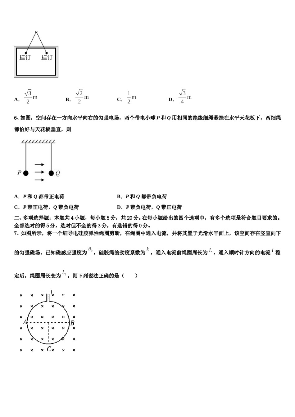 2024年四川省眉山一中办学共同体高考仿真卷物理试题含解析.doc_第3页