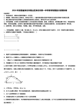 2024年安徽省淮北市相山区淮北市第一中学高考物理倒计时模拟卷含解析.doc
