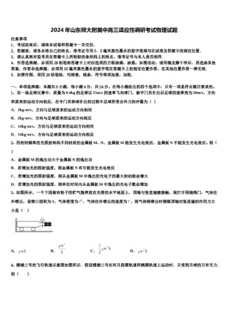 2024年山东师大附属中高三适应性调研考试物理试题含解析.doc