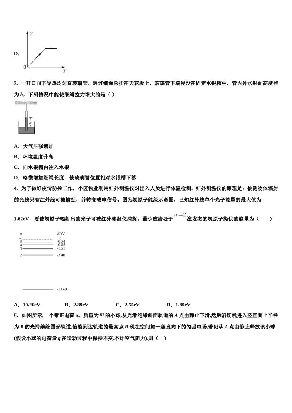 2024年山东省聊城市重点中学高考适应性考试物理试卷含解析.doc_第2页