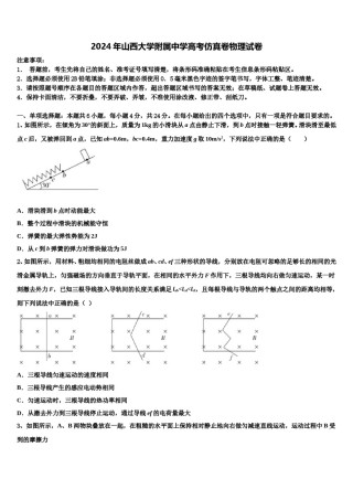 2024年山西大学附属中学高考仿真卷物理试卷含解析.doc