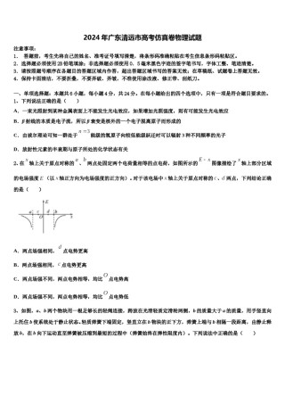 2024年广东清远市高考仿真卷物理试题含解析.doc