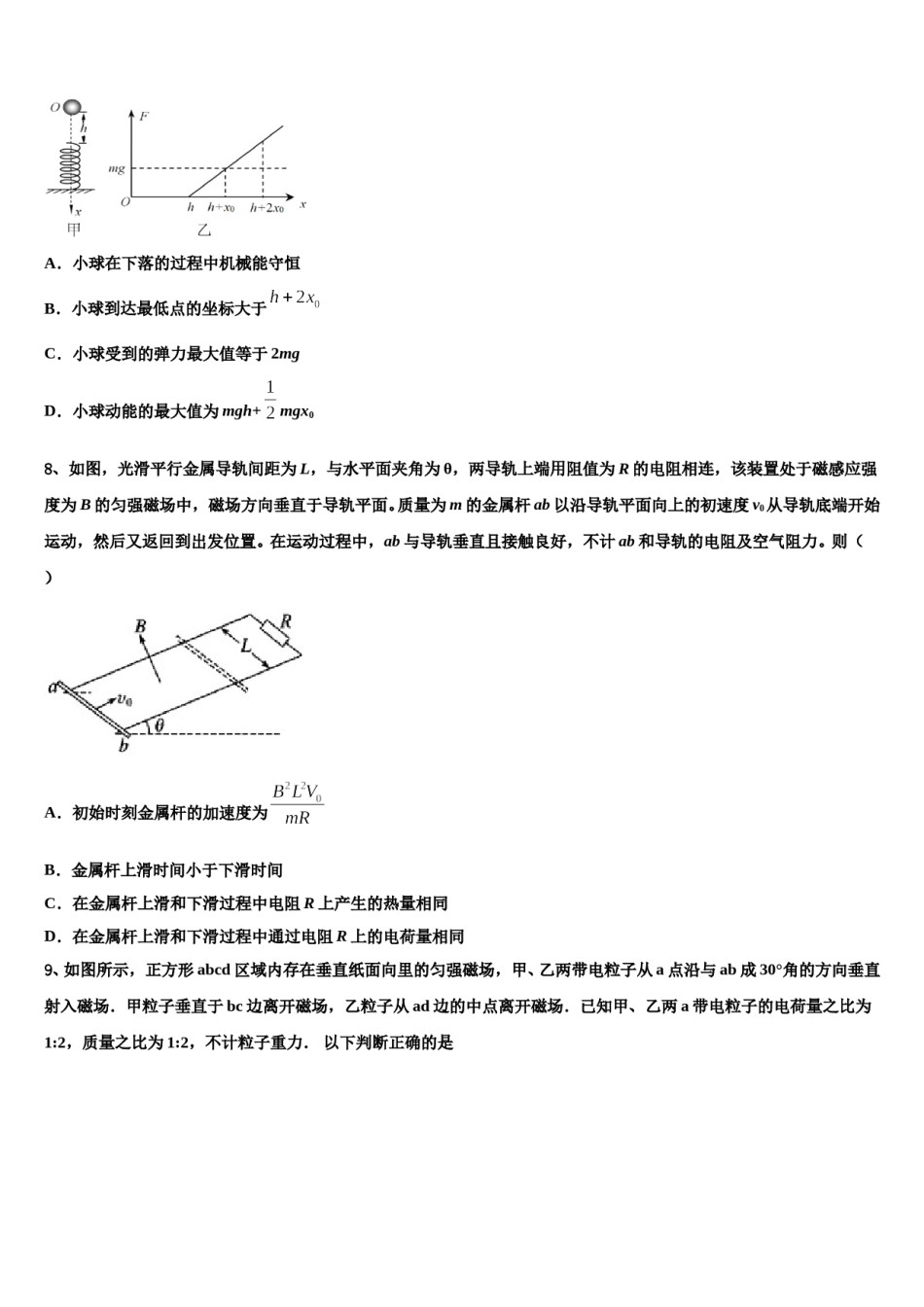 2024年广东省肇庆市实验中学高考物理五模试卷含解析.doc_第3页