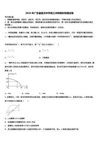 2024年广东省重点中学高三冲刺模拟物理试卷含解析.doc