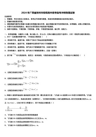 2024年广西省贺州市桂梧高中高考临考冲刺物理试卷含解析.doc