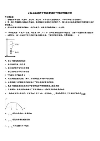 2024年成才之路高考适应性考试物理试卷含解析.doc