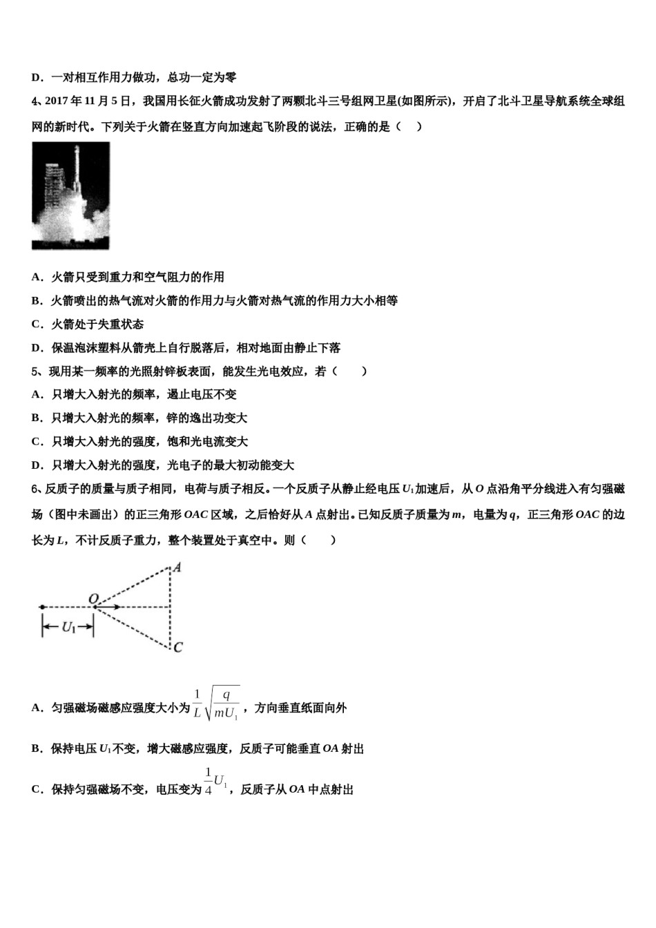 2024年江西省新余市高考考前提分物理仿真卷含解析.doc_第2页