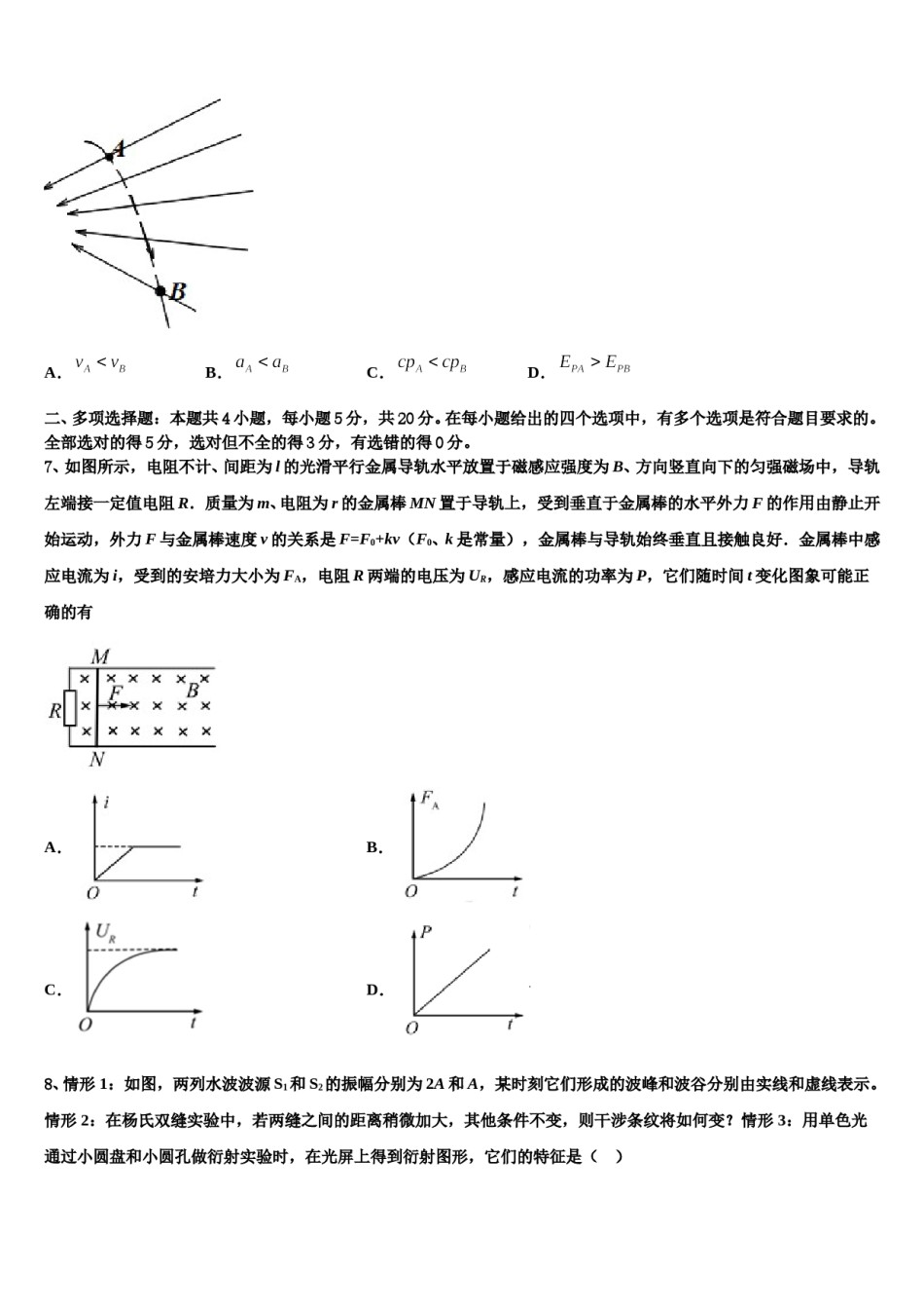 2024年江西省景德镇市浮梁县第一中学高三下学期联考物理试题含解析.doc_第3页