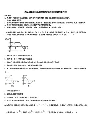 2024年河北高阳中学高考冲刺模拟物理试题含解析.doc