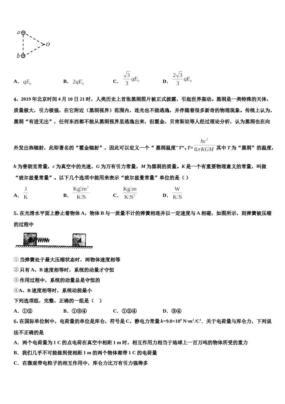 2024年海南省临高县二中高考冲刺押题（最后一卷）物理试卷含解析.doc_第2页