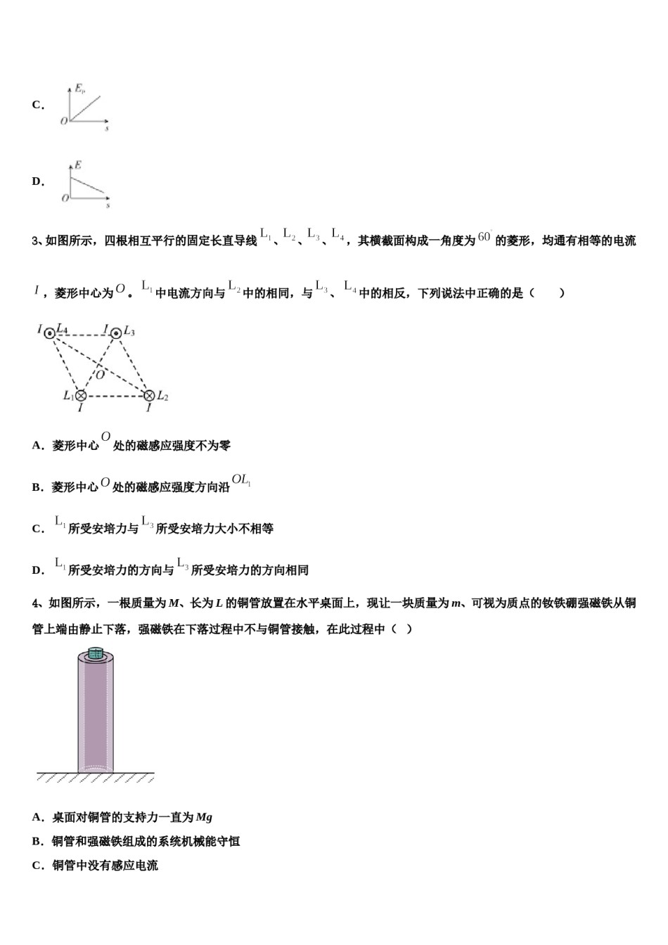 2024年湖北省沙洋中学高三第一次模拟考试物理试卷含解析.doc_第2页
