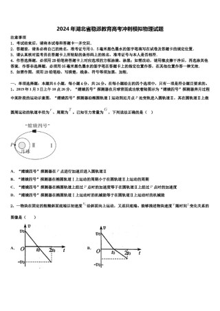 2024年湖北省稳派教育高考冲刺模拟物理试题含解析.doc