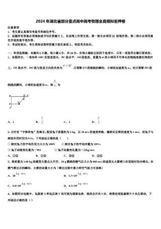 2024年湖北省部分重点高中高考物理全真模拟密押卷含解析.doc
