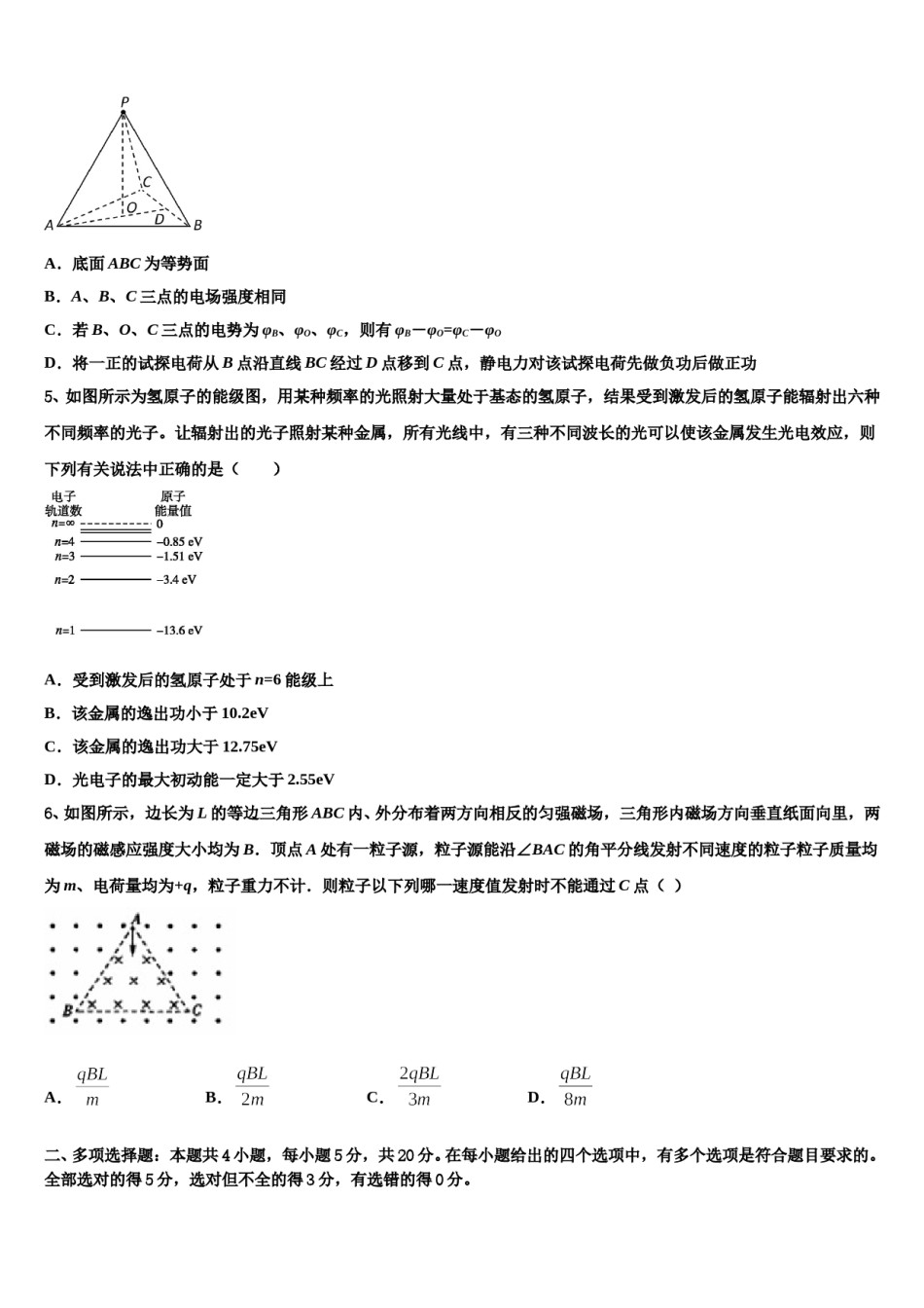 2024年湖北省鄂州市重点中学高考冲刺模拟物理试题含解析.doc_第2页