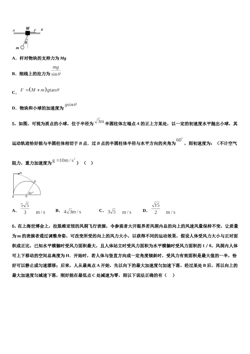 2024年湖北省高三第一次模拟考试物理试卷含解析.doc_第2页