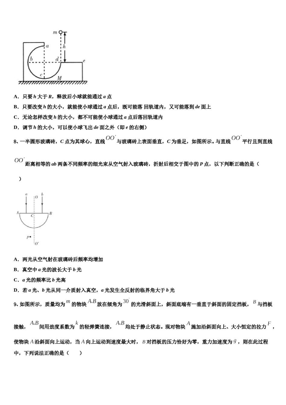2024年湖北省黄冈市黄州中学高考物理全真模拟密押卷含解析.doc_第3页