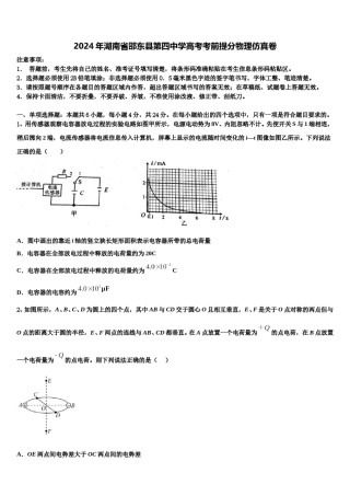 2024年湖南省邵东县第四中学高考考前提分物理仿真卷含解析.doc