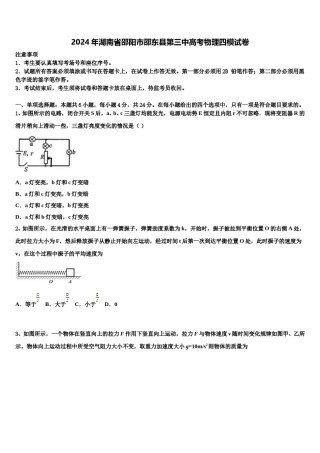 2024年湖南省邵阳市邵东县第三中高考物理四模试卷含解析.doc