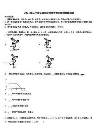 2024年辽宁省全国大联考高考考前模拟物理试题含解析.doc
