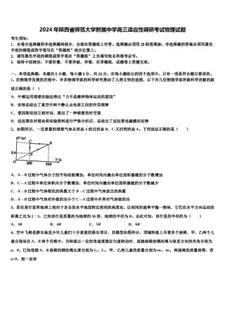 2024年陕西省师范大学附属中学高三适应性调研考试物理试题含解析.doc
