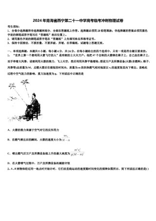 2024年青海省西宁第二十一中学高考临考冲刺物理试卷含解析.doc
