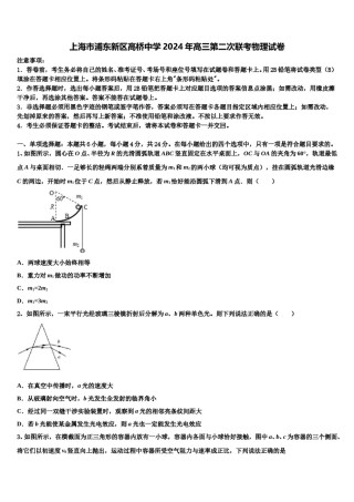 上海市浦东新区高桥中学2024年高三第二次联考物理试卷含解析.doc