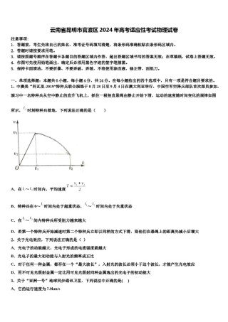 云南省昆明市官渡区2024年高考适应性考试物理试卷含解析.doc