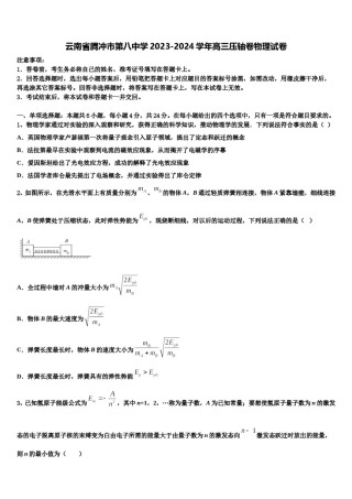云南省腾冲市第八中学2023-2024学年高三压轴卷物理试卷含解析.doc