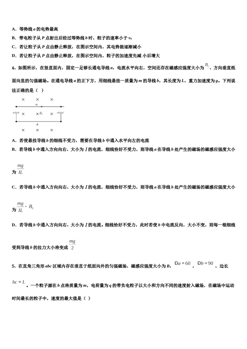 吉林省延边市白山一中2023-2024学年高三3月份模拟考试物理试题含解析.doc_第2页