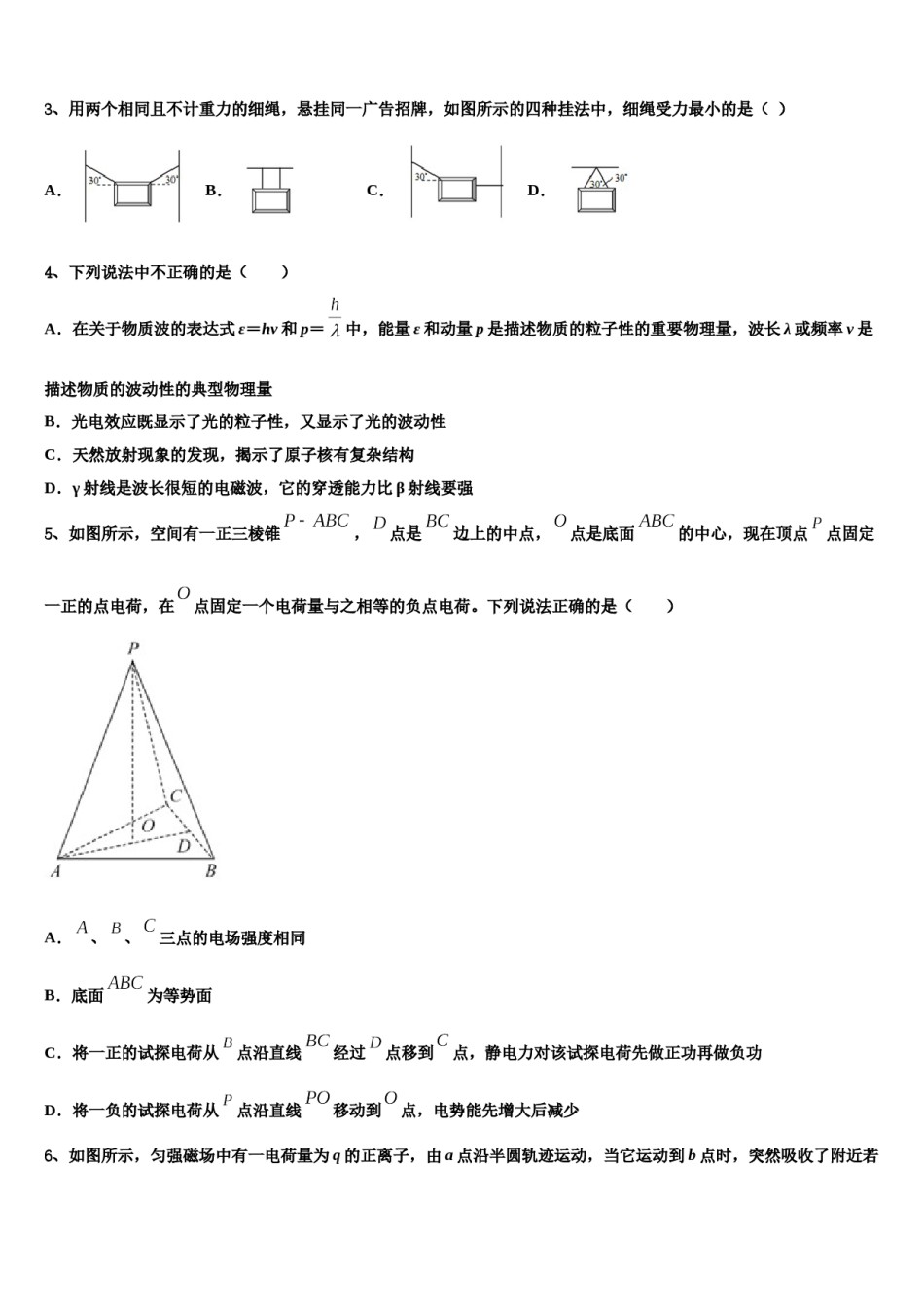 吉林省白山一中2024年高三最后一卷物理试卷含解析.doc_第2页