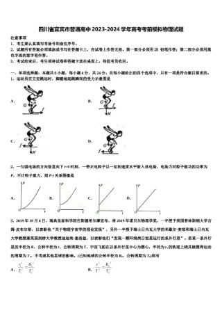四川省宜宾市普通高中2023-2024学年高考考前模拟物理试题含解析.doc