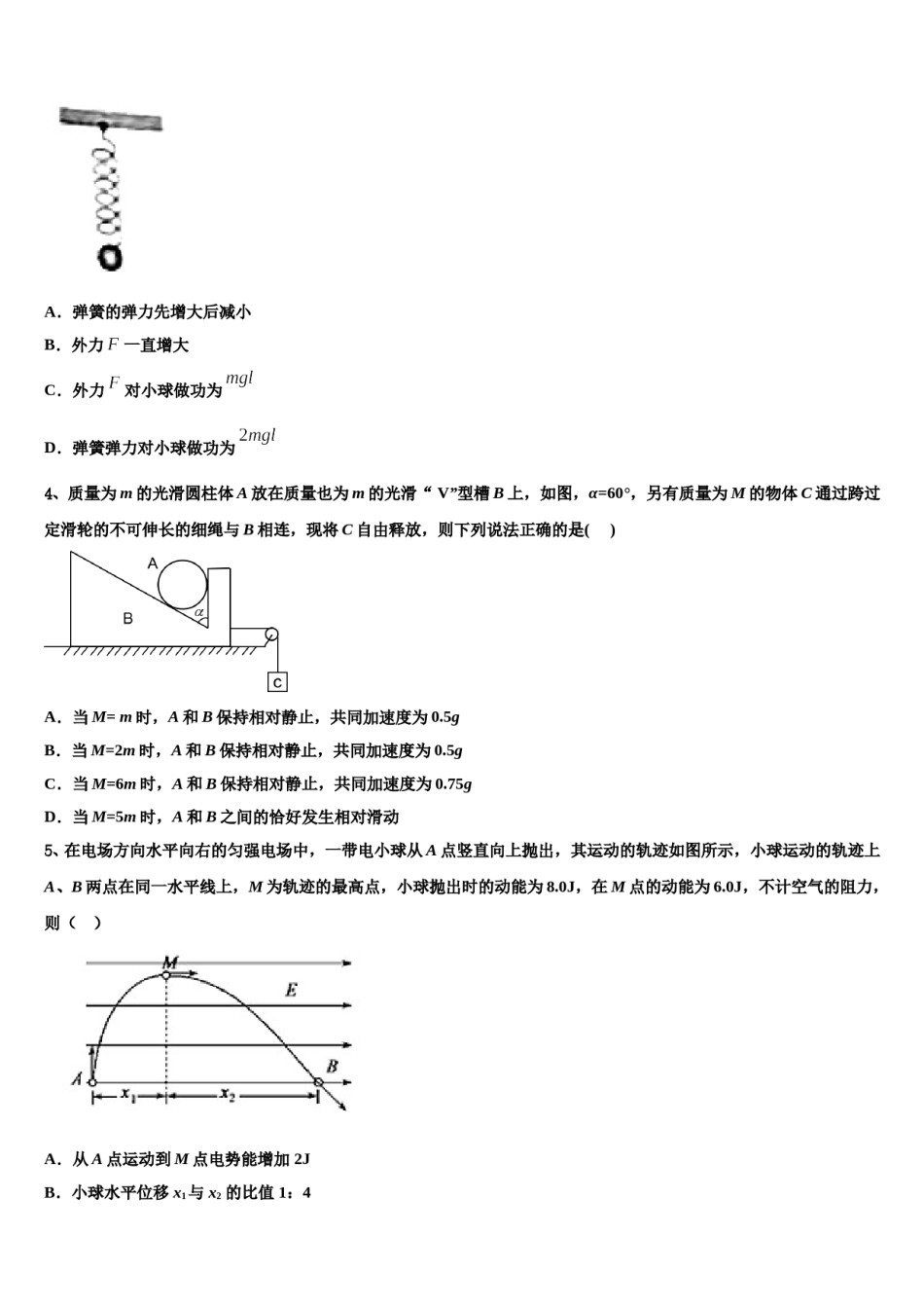 安徽省淮北市第六中学2024年高考物理全真模拟密押卷含解析.doc_第2页