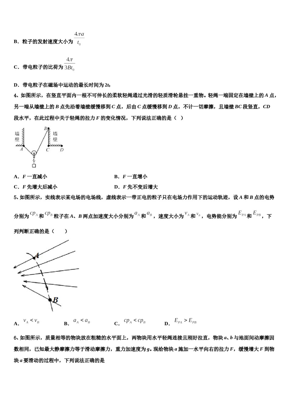 山东省临沂市19中2024年高考物理必刷试卷含解析.doc_第2页