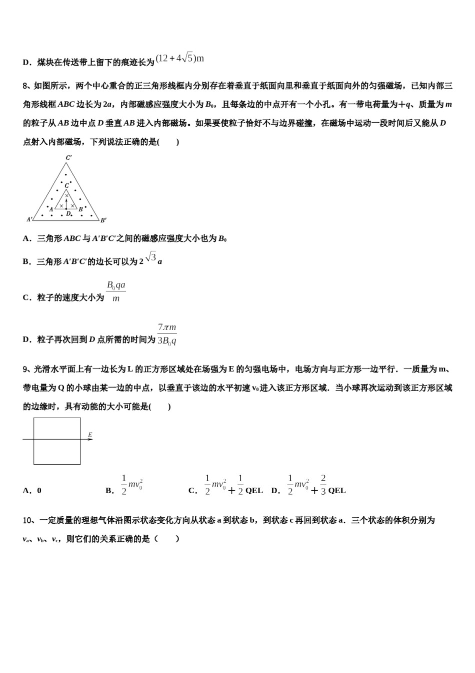 山东省临沂第一中学2024年高考物理押题试卷含解析.doc_第3页