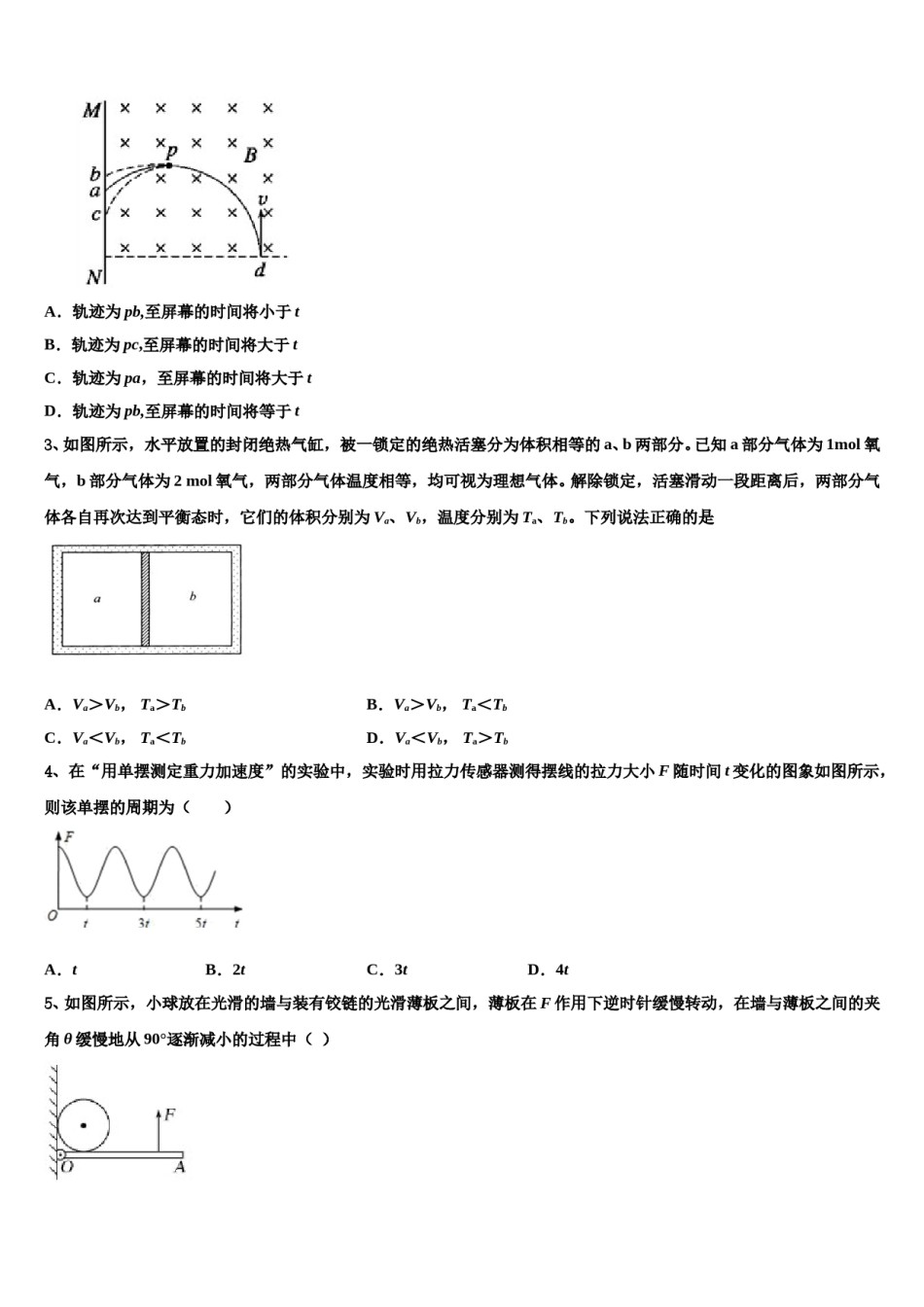 山东省单县第一中学2024年高三考前热身物理试卷含解析.doc_第2页