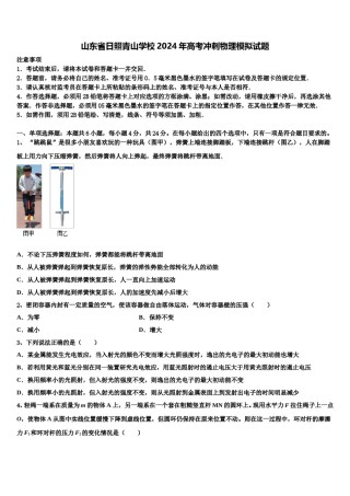 山东省日照青山学校2024年高考冲刺物理模拟试题含解析.doc