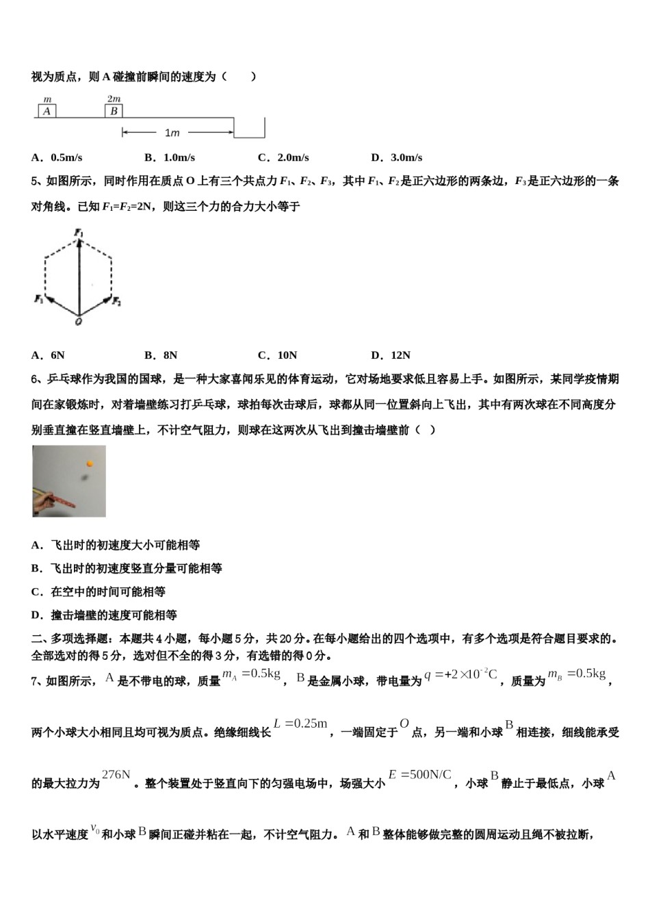 广东省汕头市潮师高中2024年高考压轴卷物理试卷含解析.doc_第2页