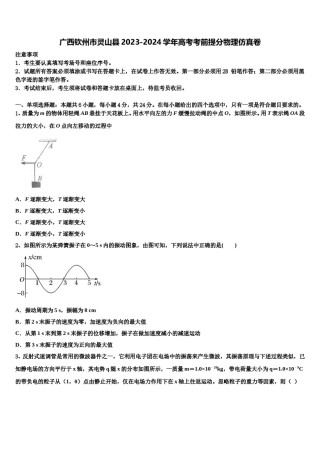 广西钦州市灵山县2023-2024学年高考考前提分物理仿真卷含解析.doc