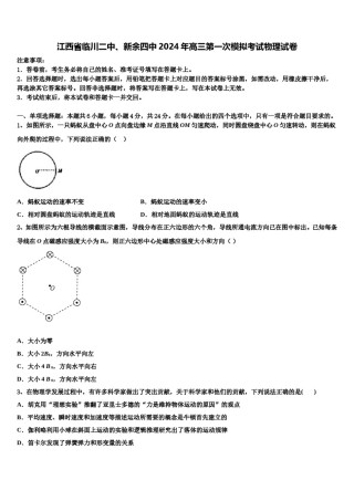 江西省临川二中、新余四中2024年高三第一次模拟考试物理试卷含解析.doc