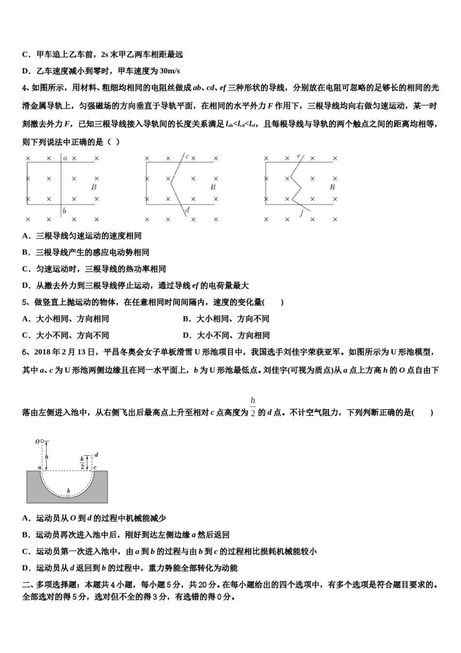 江西省樟树中学2024年高考适应性考试物理试卷含解析.doc_第2页