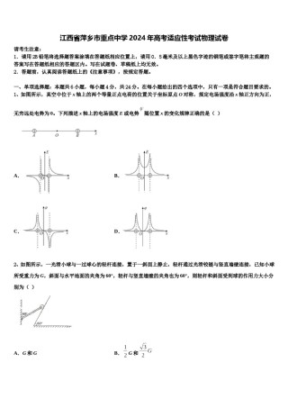 江西省萍乡市重点中学2024年高考适应性考试物理试卷含解析.doc