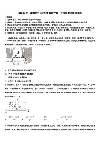 河北省唐山丰南区二中2024年高三第一次模拟考试物理试卷含解析.doc